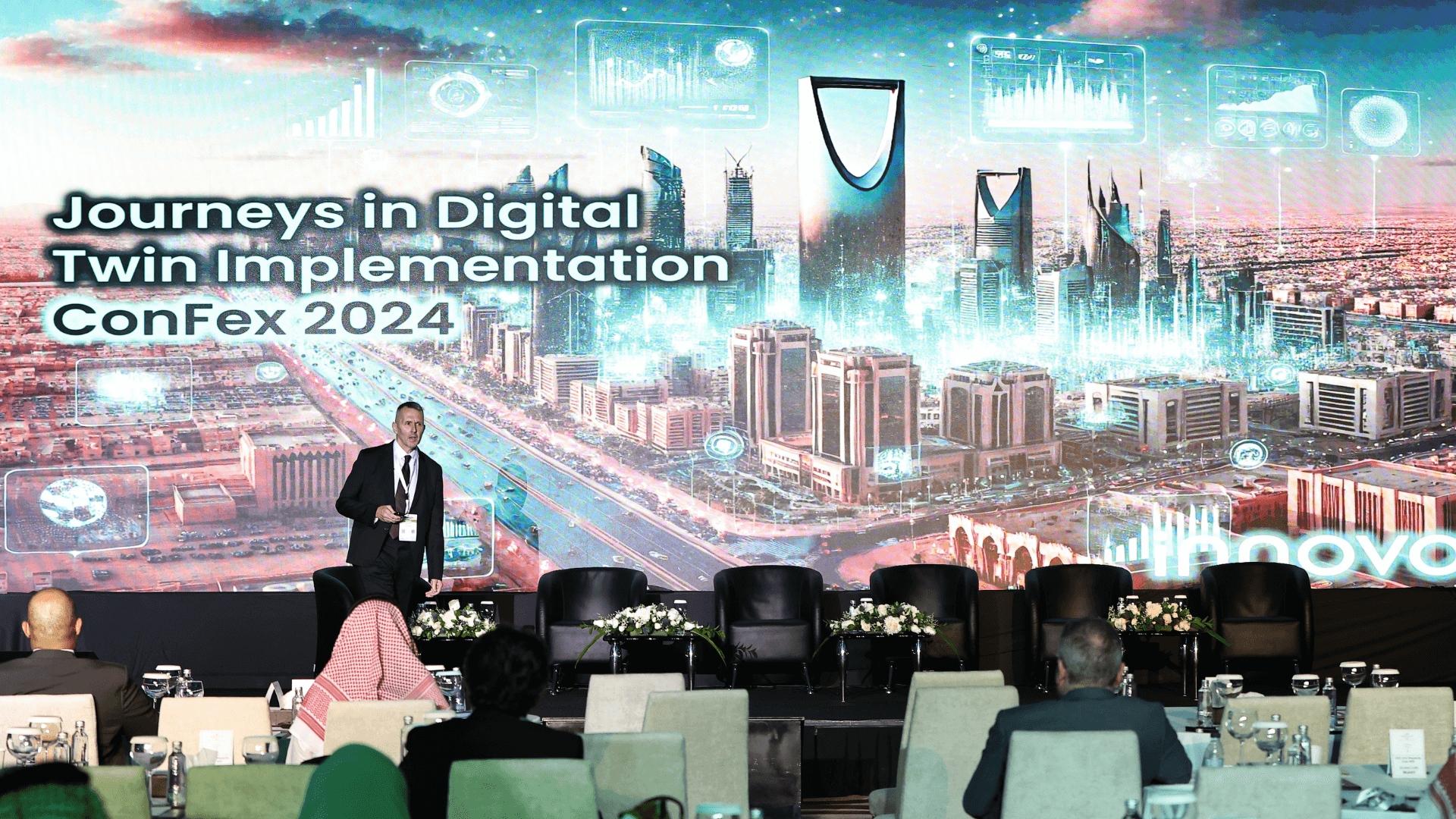 A Speaker at a Conference Shares Insights on Digital Twin Implementation