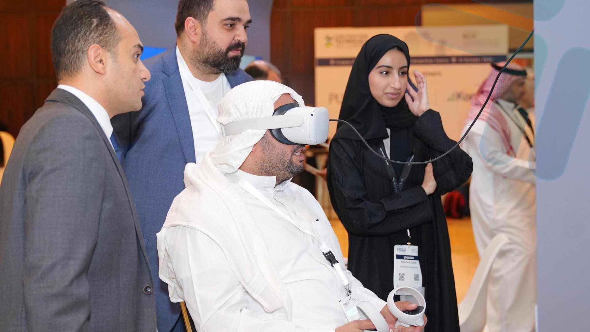 Person Wearing Virtual Reality Headsets, Engaged in Immersive Digital Experiences Related to Construction and Design